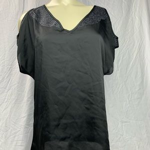 Jessica Simpson Embellished Cold Shoulder Top Size M